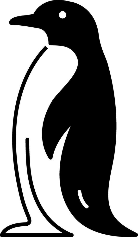 solid icon for penguin vector