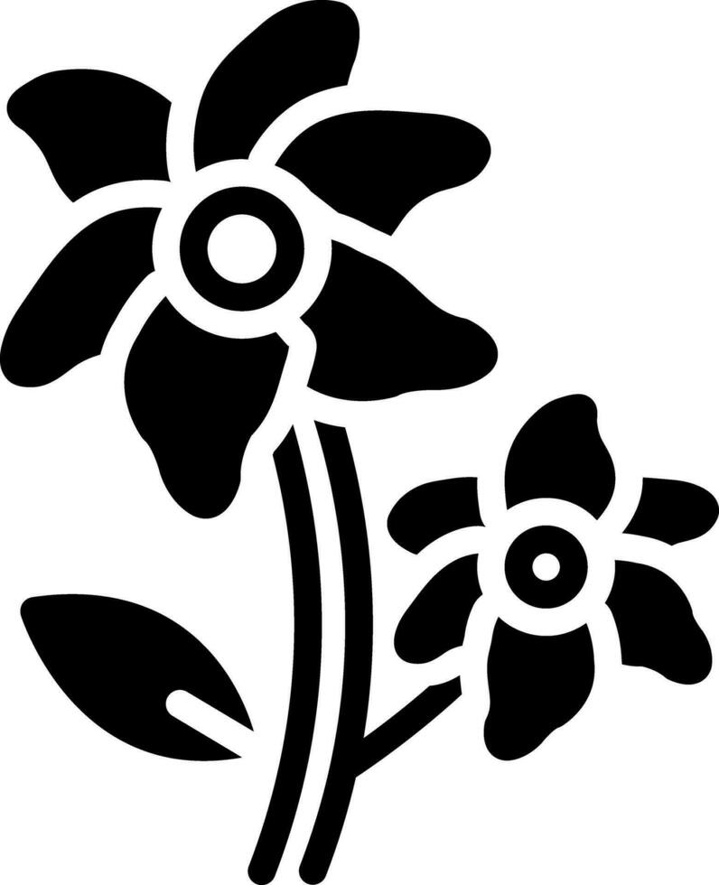 solid icon for lily flowers vector