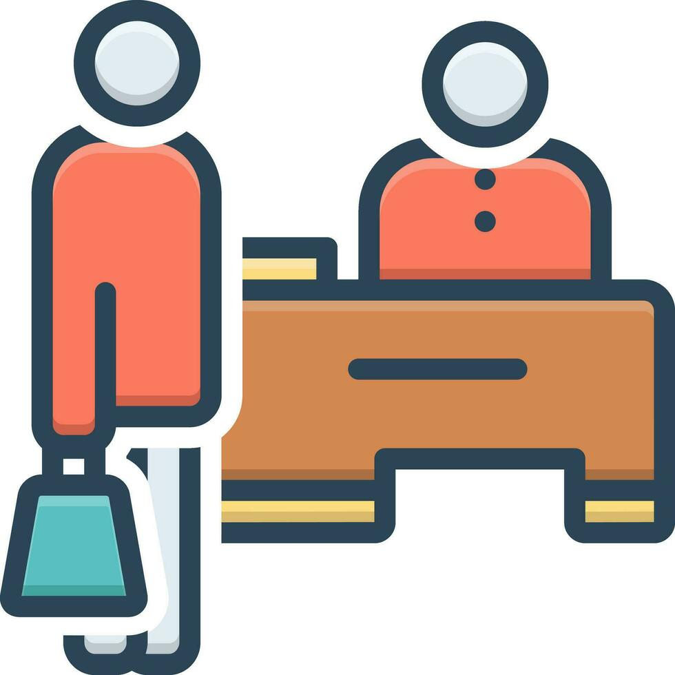 color icon for cash counter vector