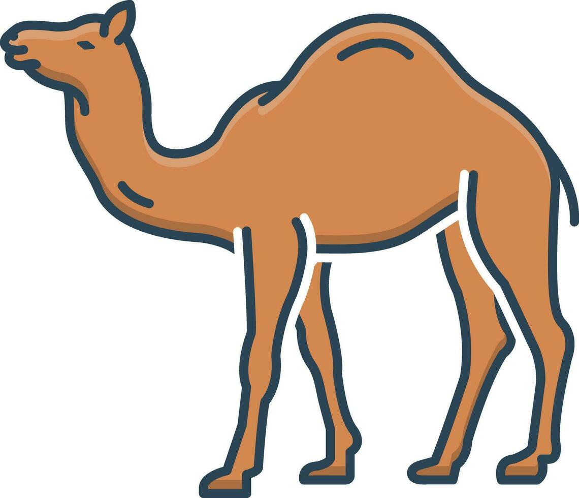 color icon for camel vector