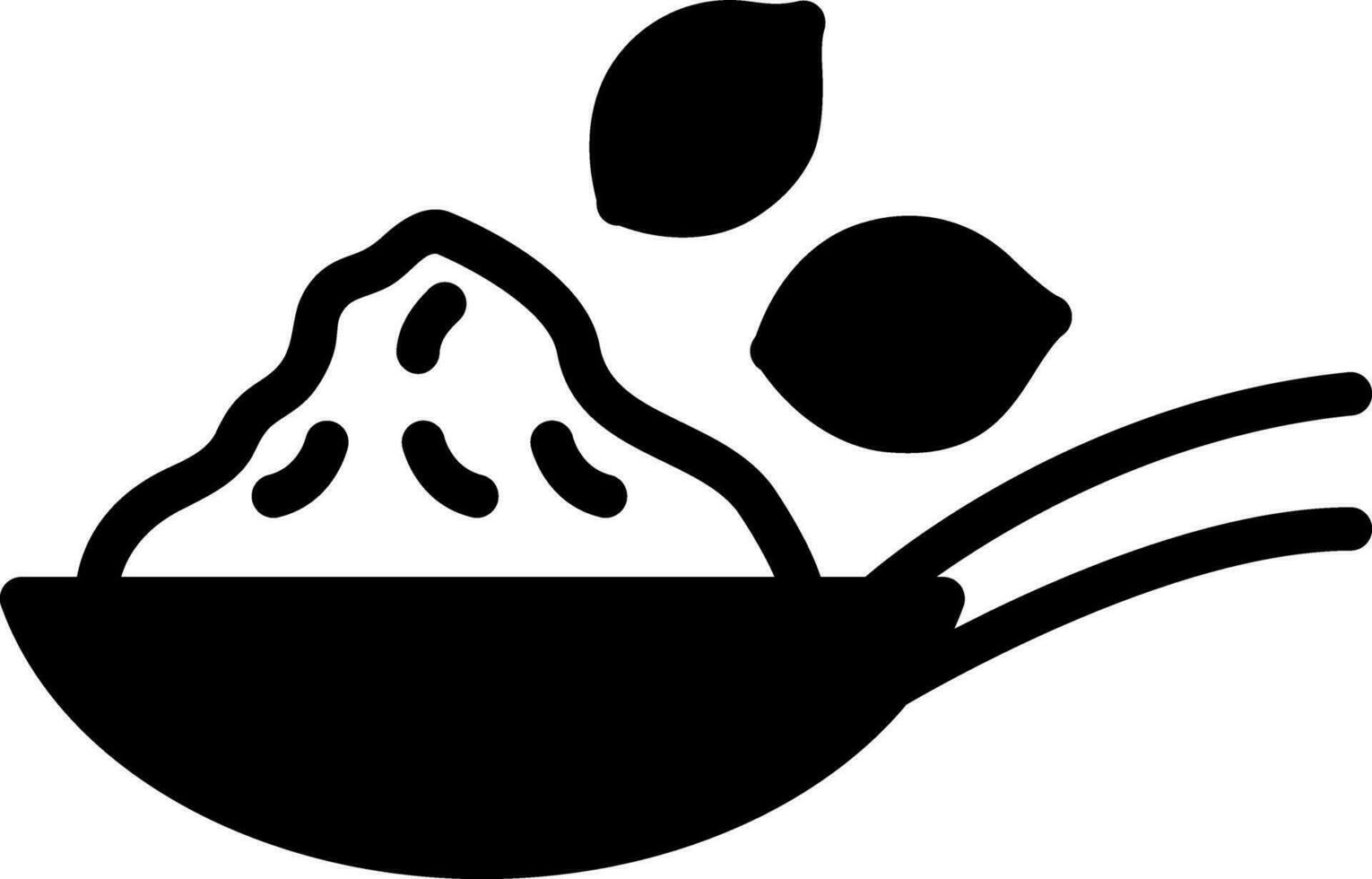 solid icon for coriander powder vector