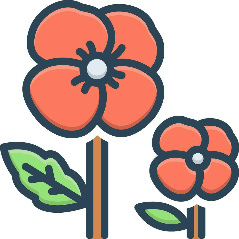 color icon for pansy vector