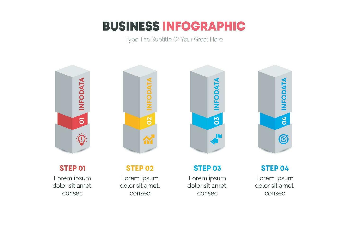 illustration of capsule infographic elements layout 4 steps on world map for business presentation vector background