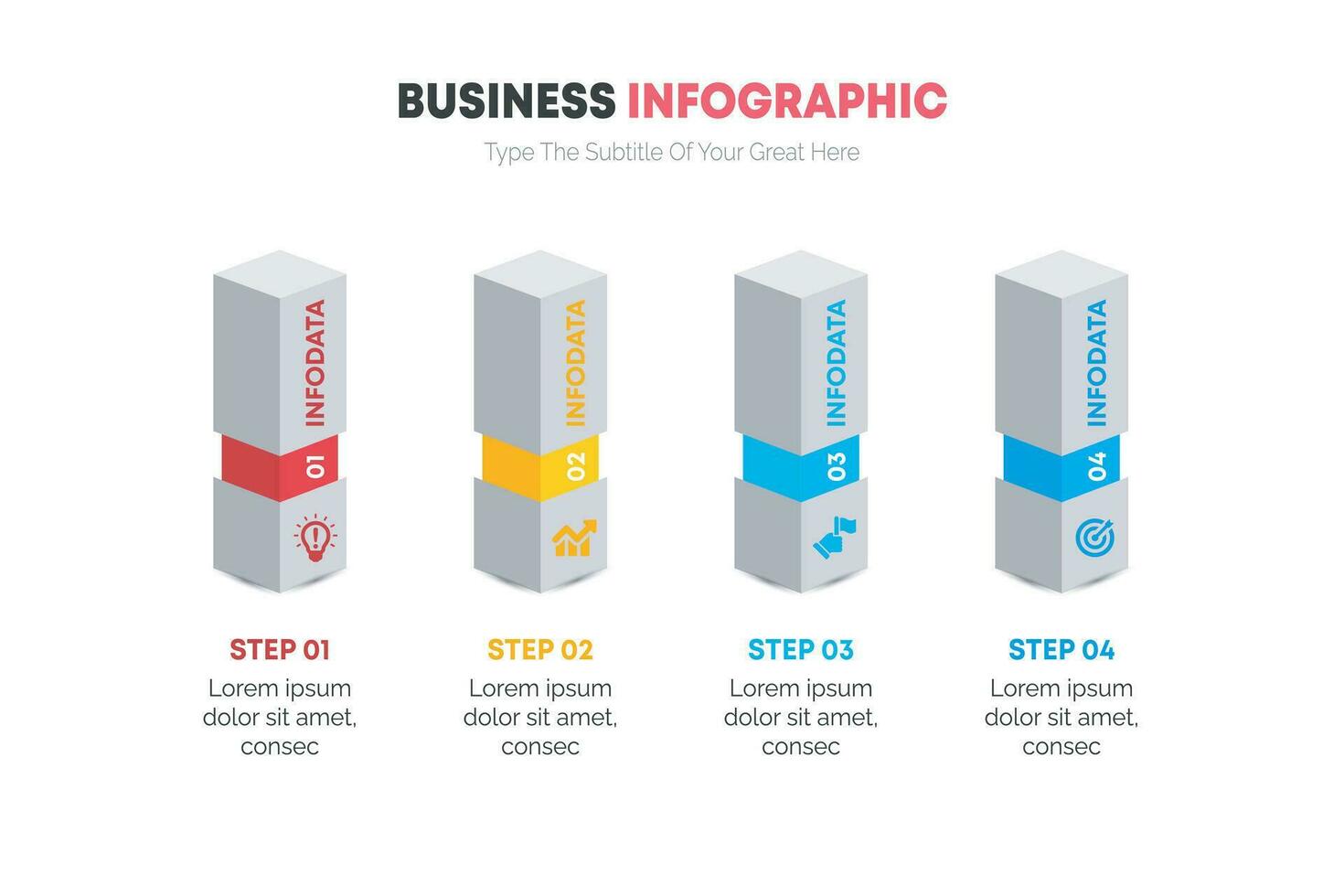 illustration of capsule infographic elements layout 4 steps on world map for business presentation vector background