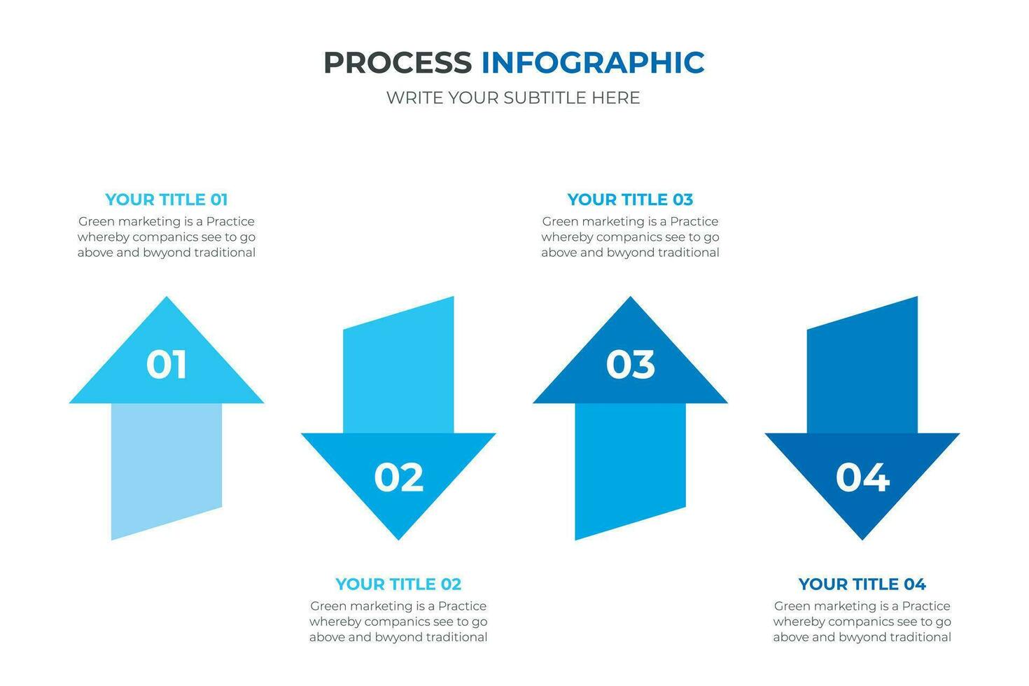 fluir gráfico 4 4 paso infografía diseño vector