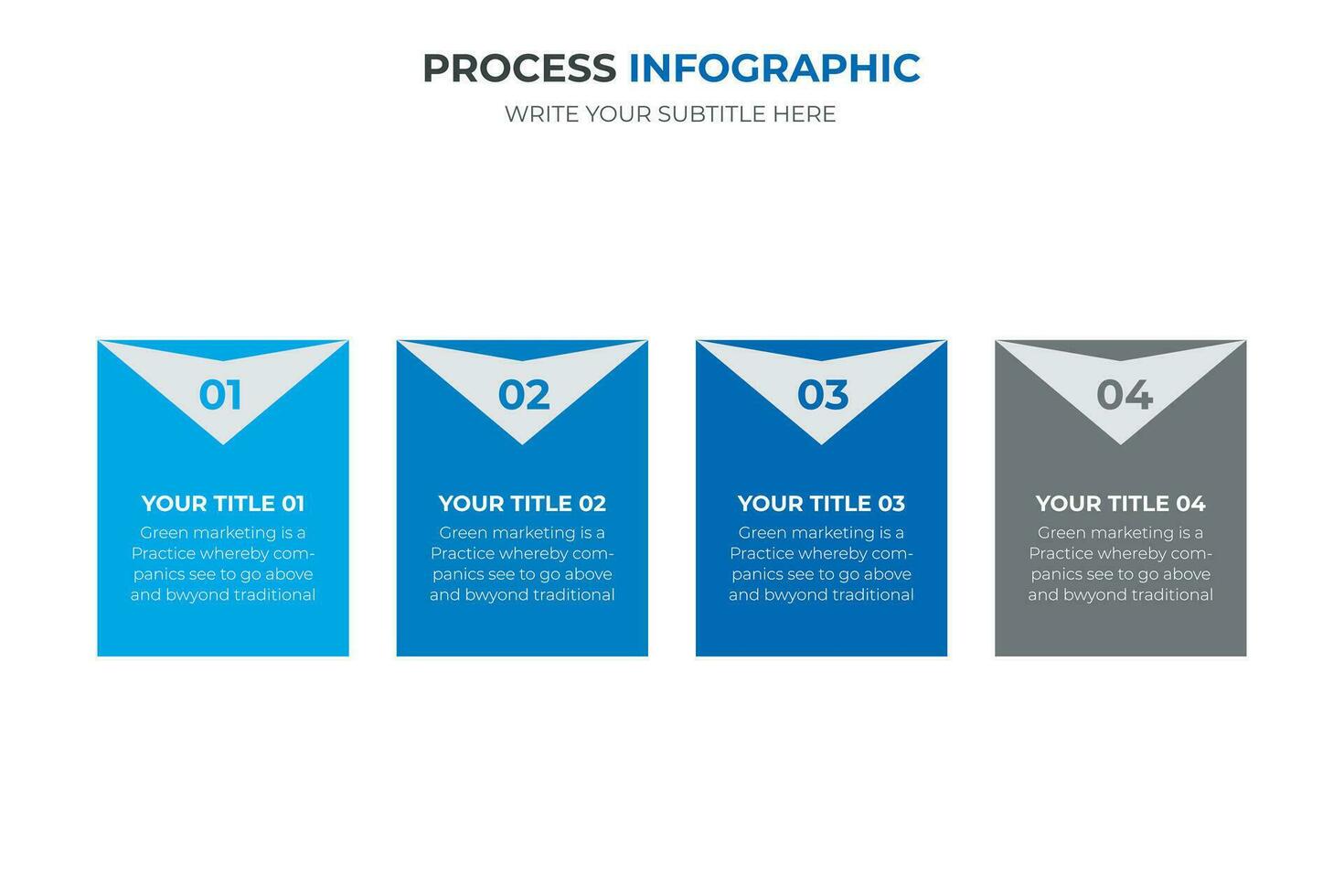 Timeline infographic with Modern presentation template with 4 step for business process. vector