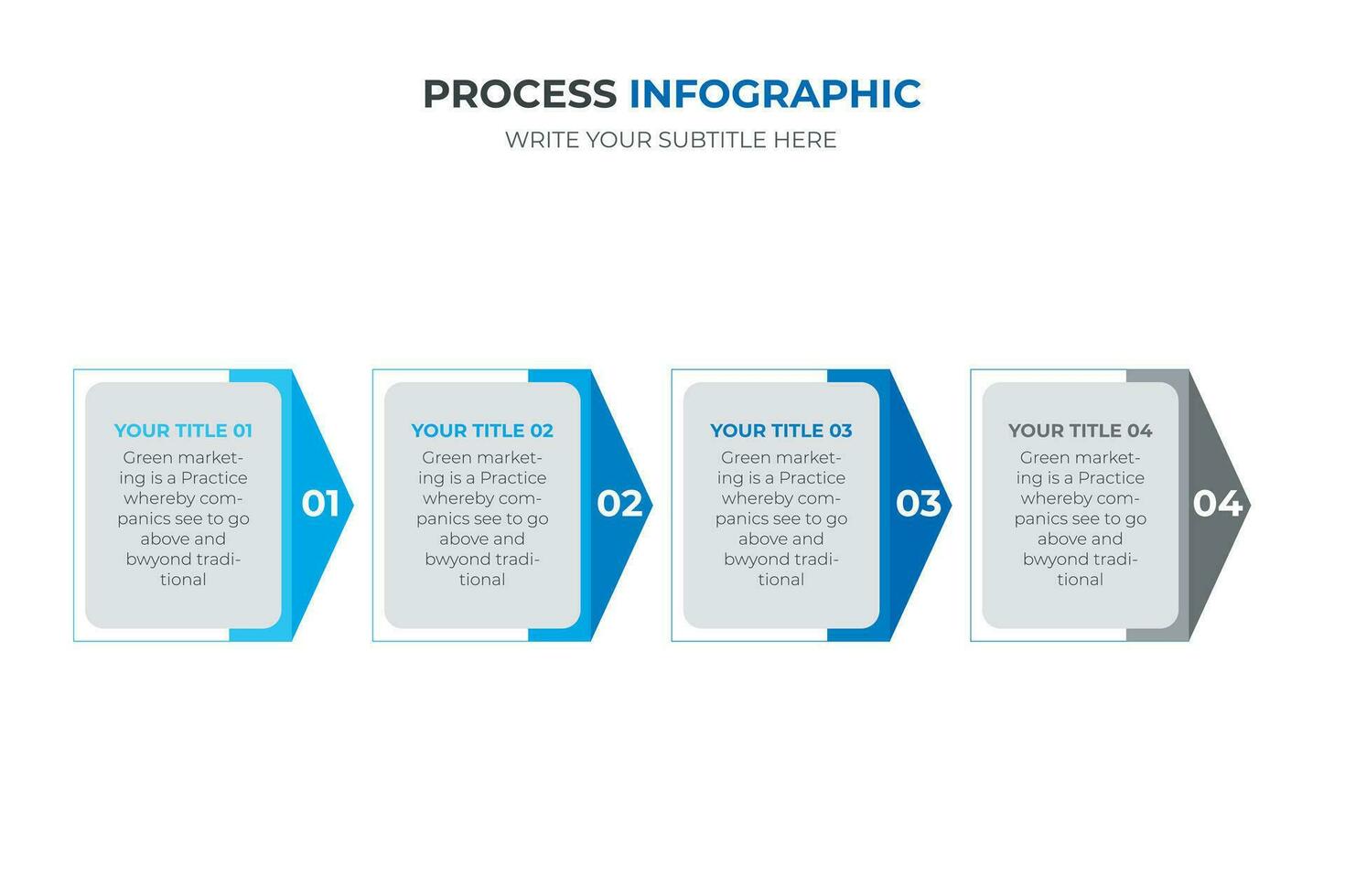 Timeline infographic with Modern presentation template with 4 step for business process. vector