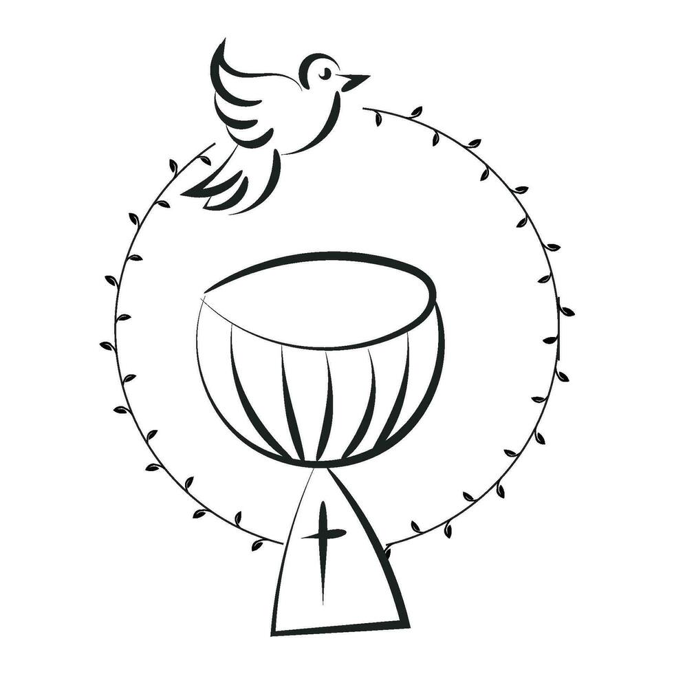 Hand Drawn Religious element. vector