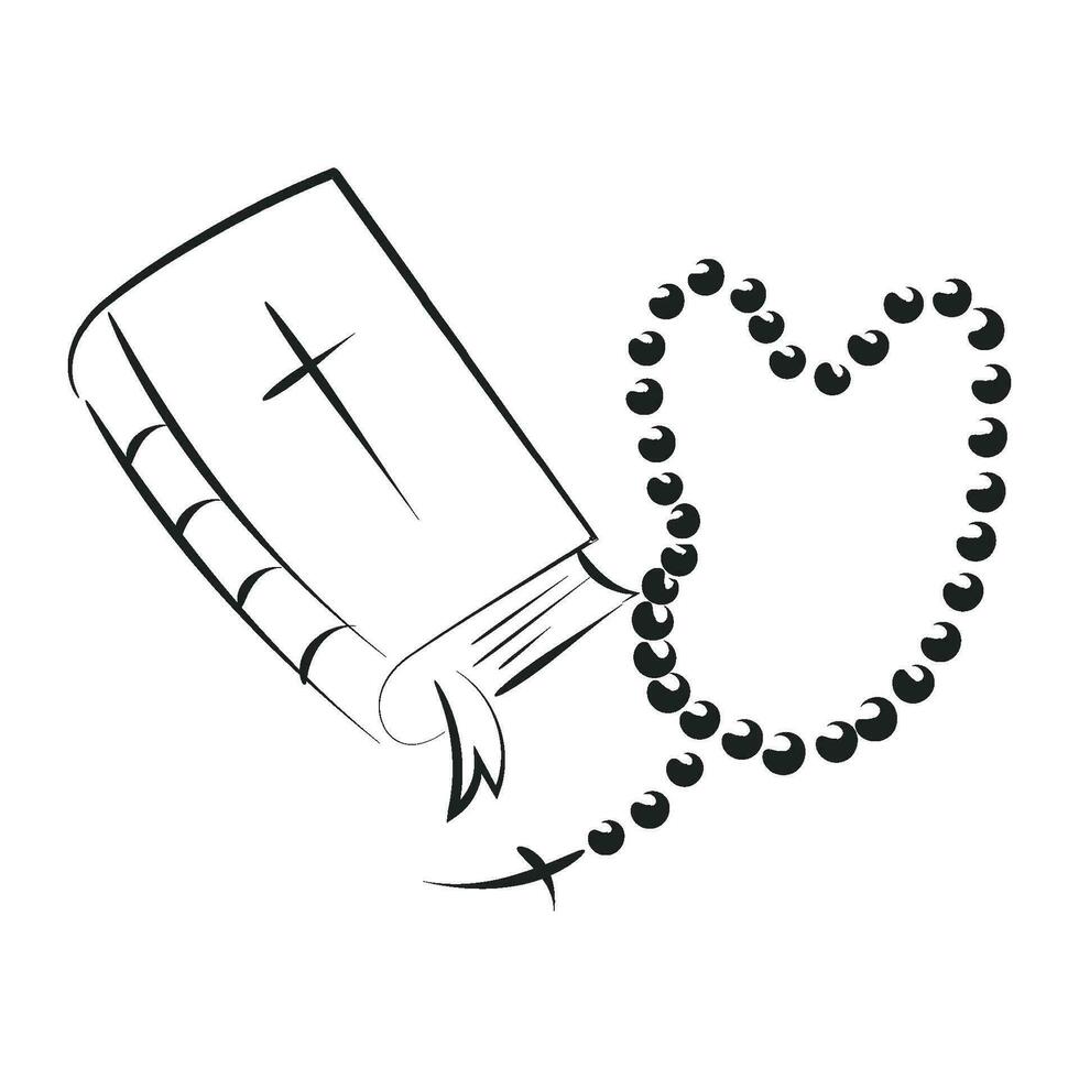 Hand Drawn Religious element. vector
