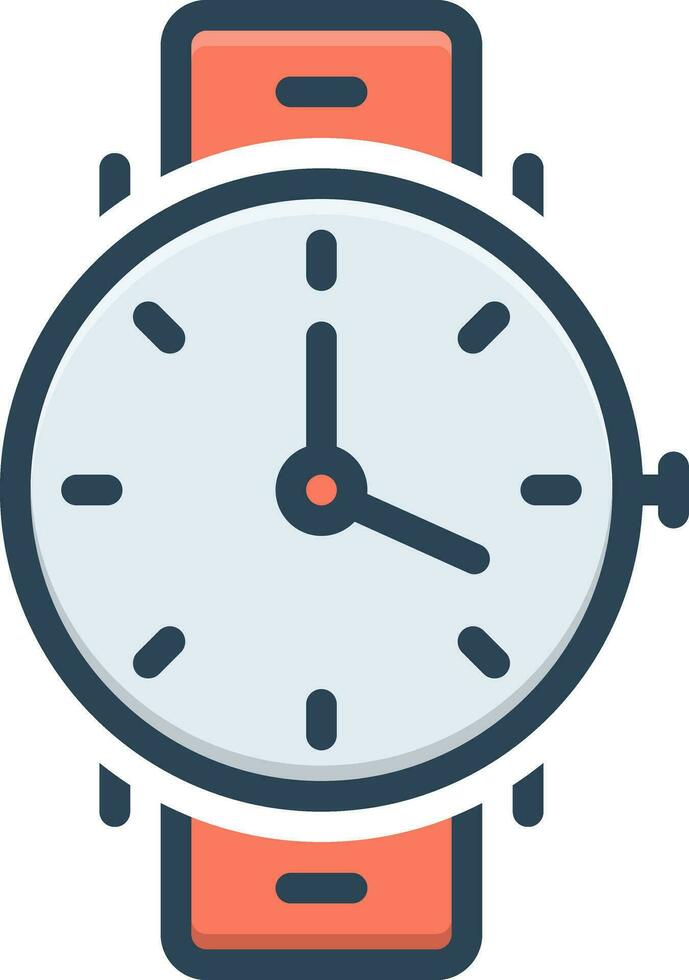 color icon for watch vector