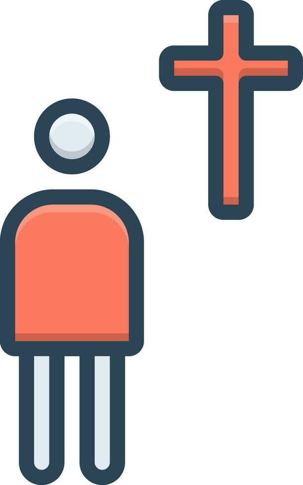 color icon for devote vector
