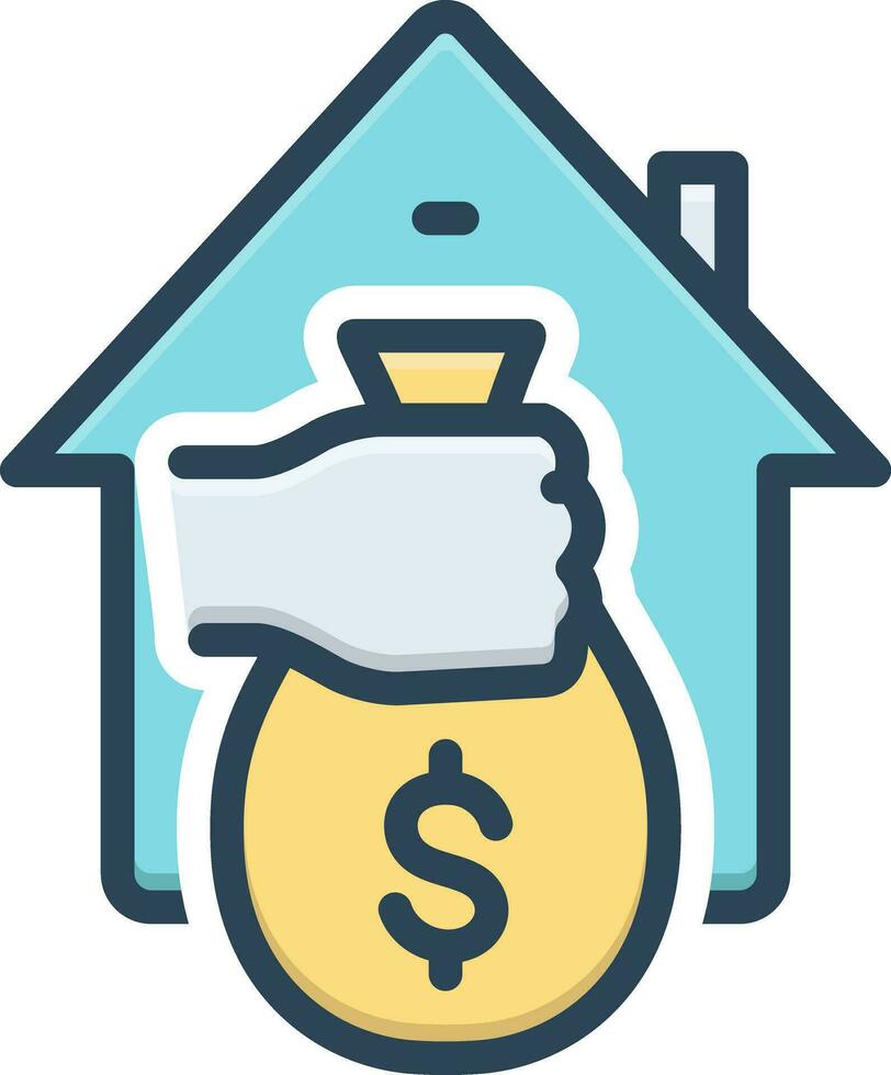 color icon for loan vector