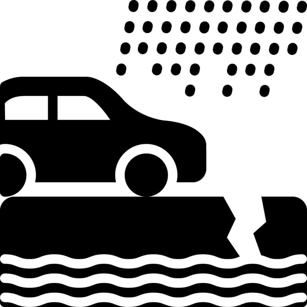 solid icon for rain vector