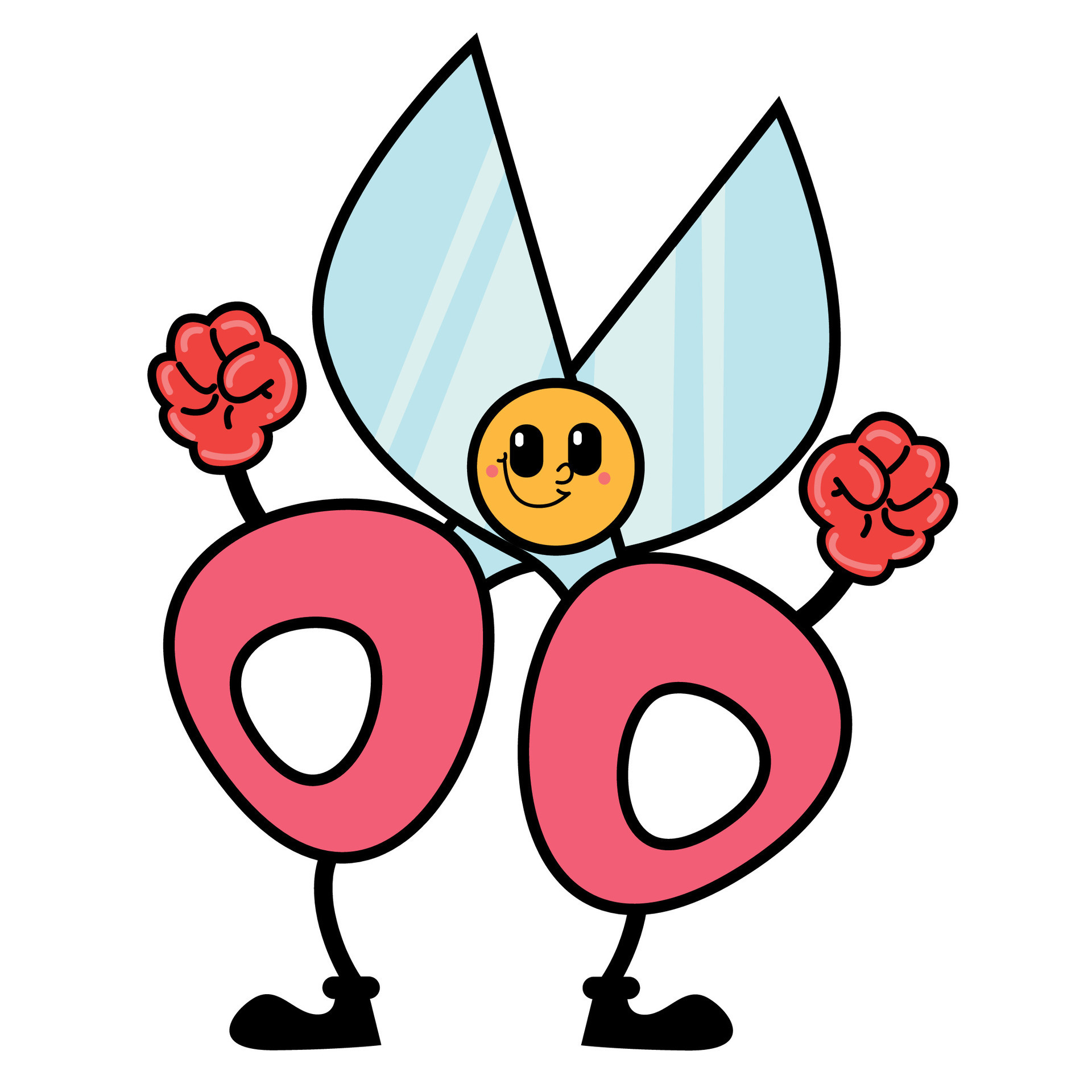 Playful Scissors Charm Whimsical Cartoon Scissor Characters 27268032