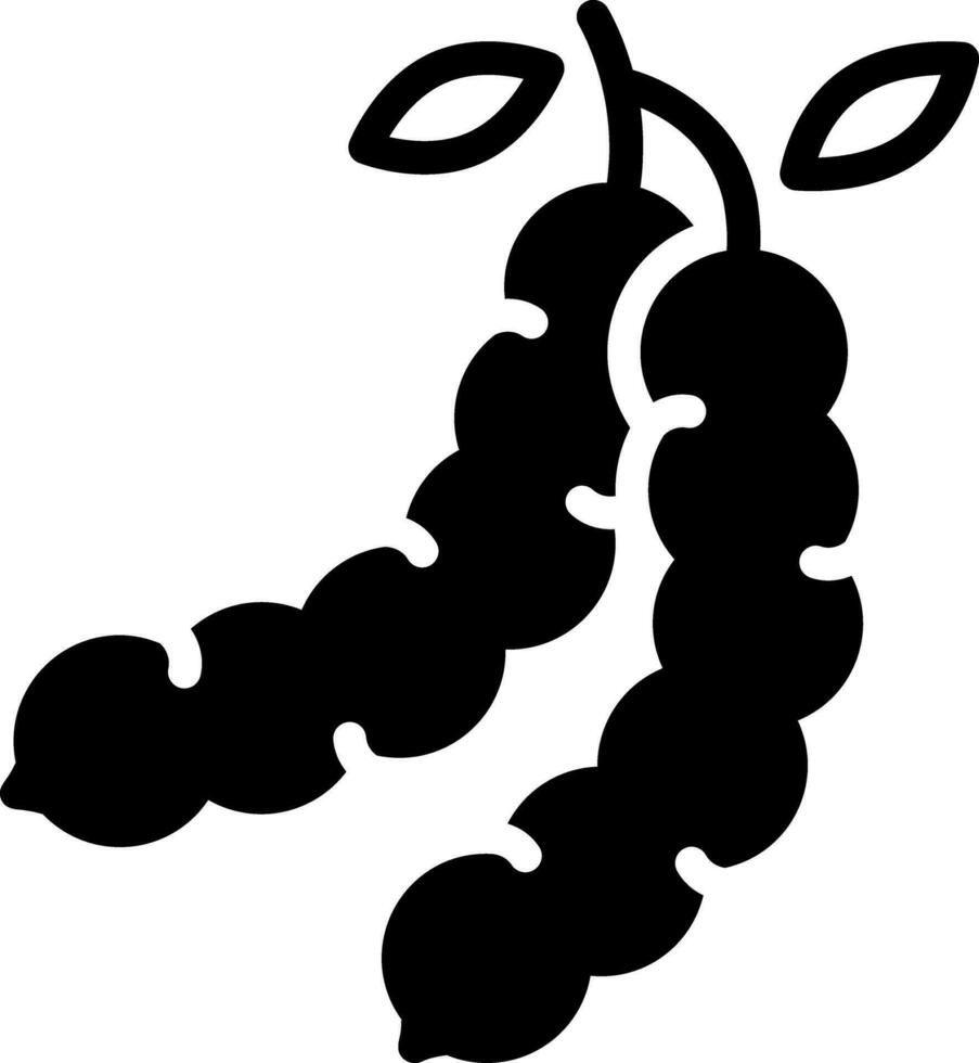 solid icon for tamarind vector