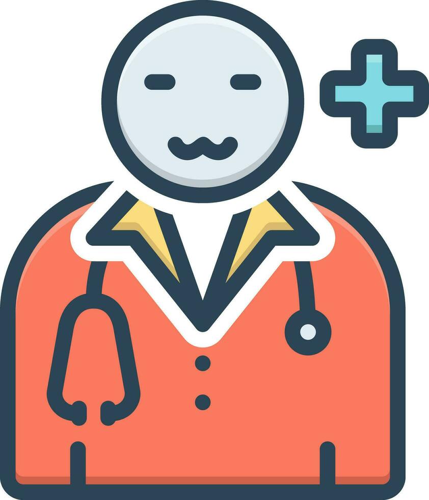 color icon for physician vector