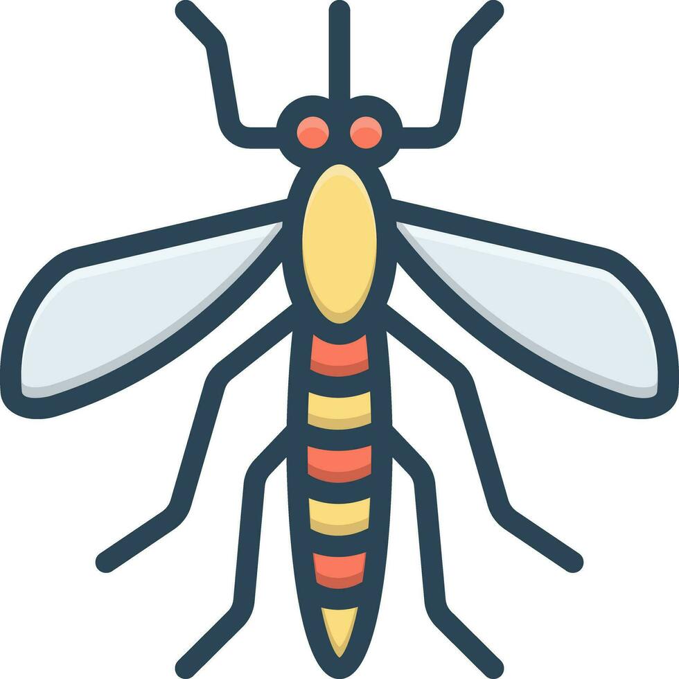 color icono para mosquito vector