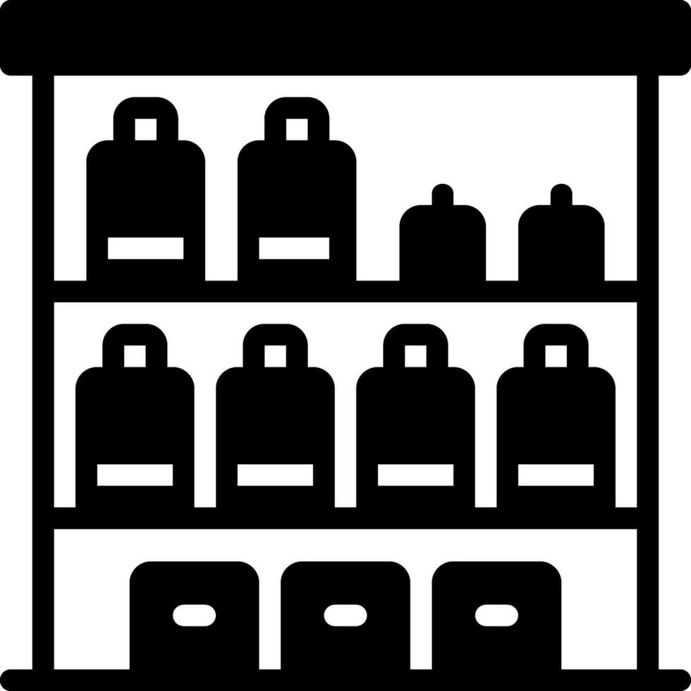 solid icon for shelf vector