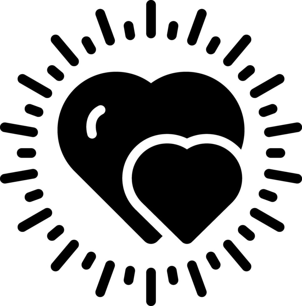 sólido icono para corazón vector