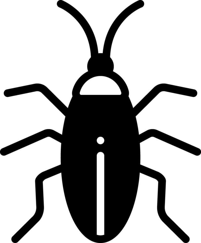 solid icon for cockroach vector