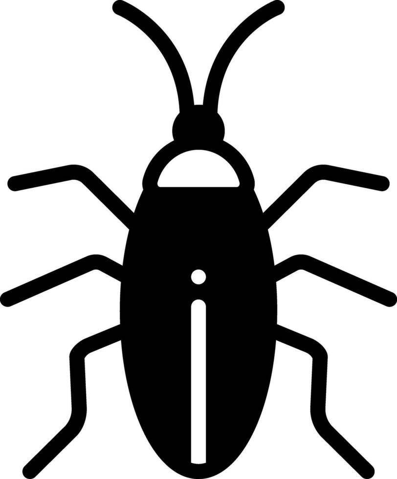 solid icon for cockroach vector