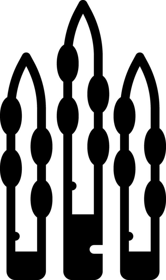 solid icon for asparagus vector
