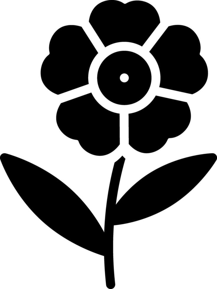 solid icon for oleander vector