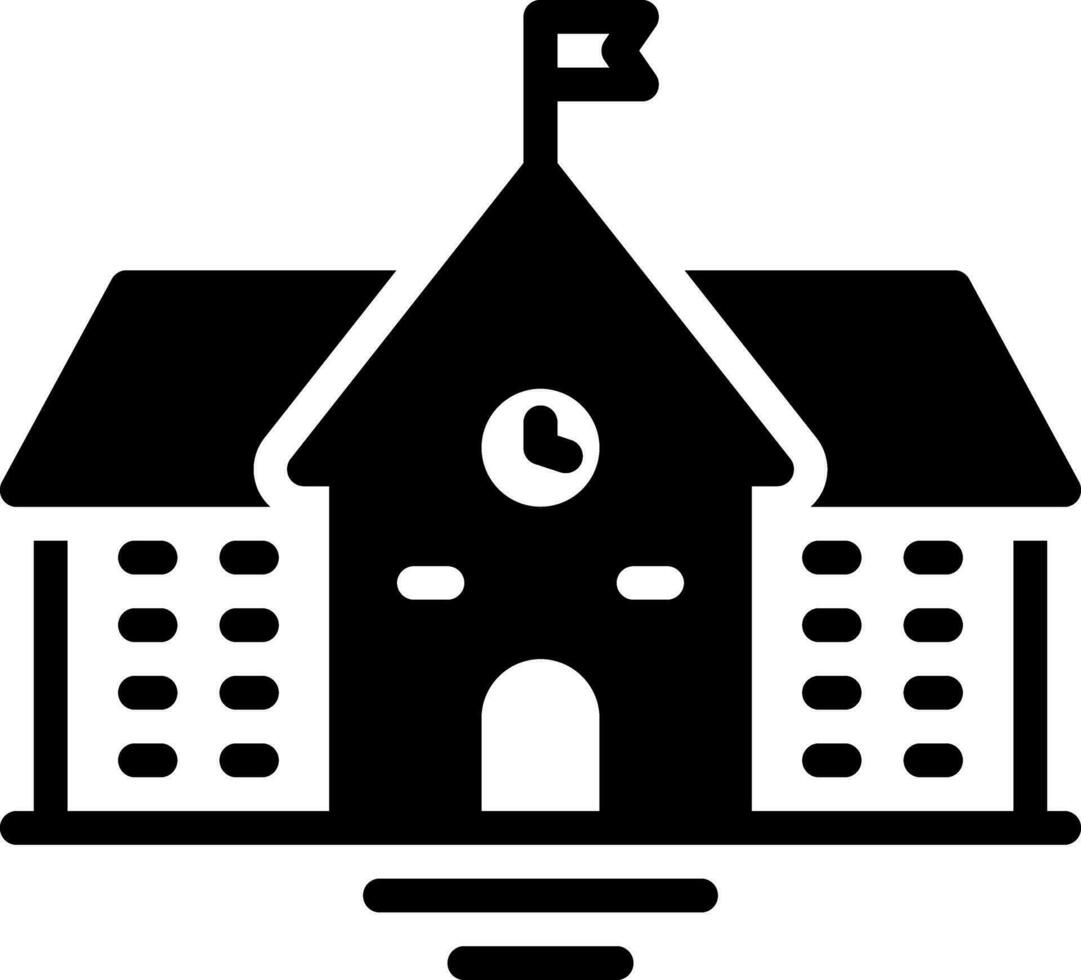 solid icon for institutional vector