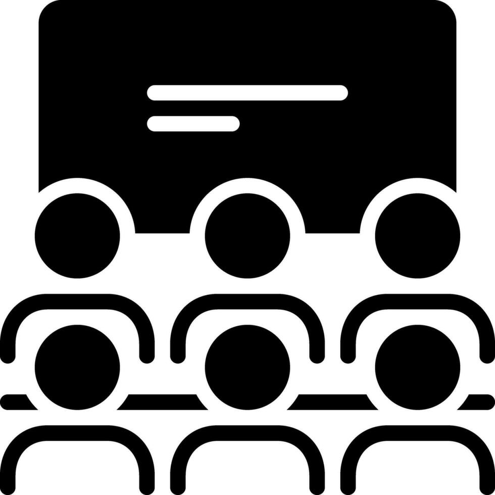 solid icon for classroom vector