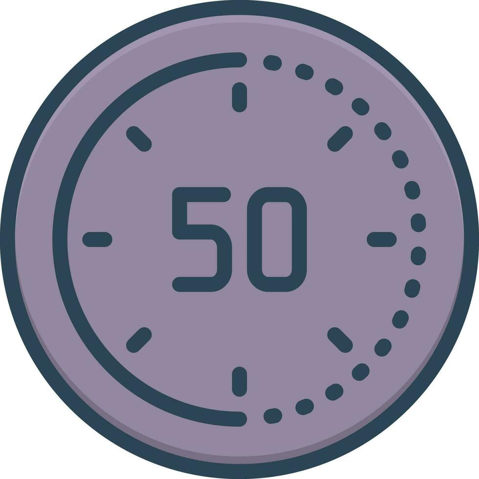 color icon for minute vector