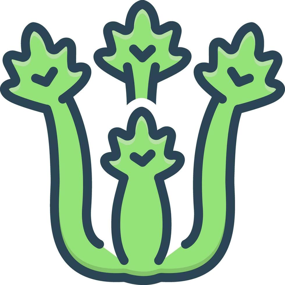 color icon for celery vector