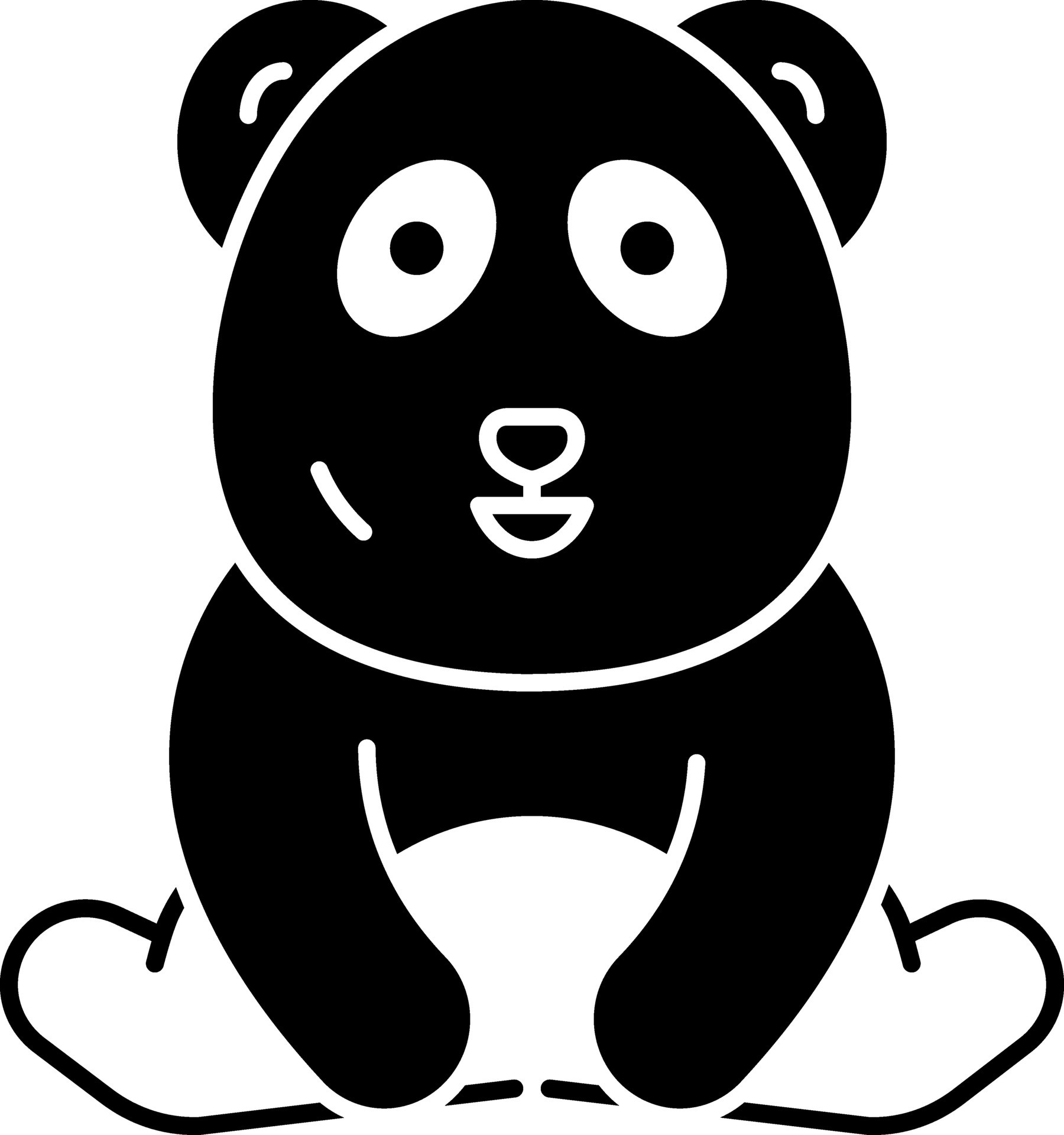 solid icon for panda 27268541 Vector Art at Vecteezy