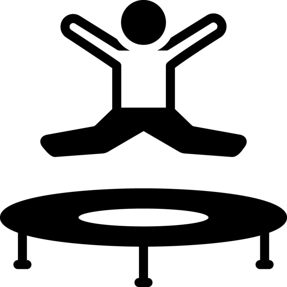 solid icon for jumping vector