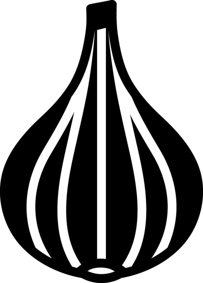 solid icon for garlic vector