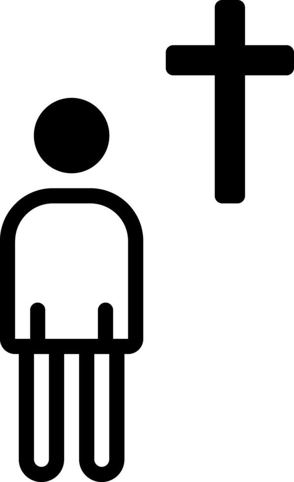 solid icon for devote vector