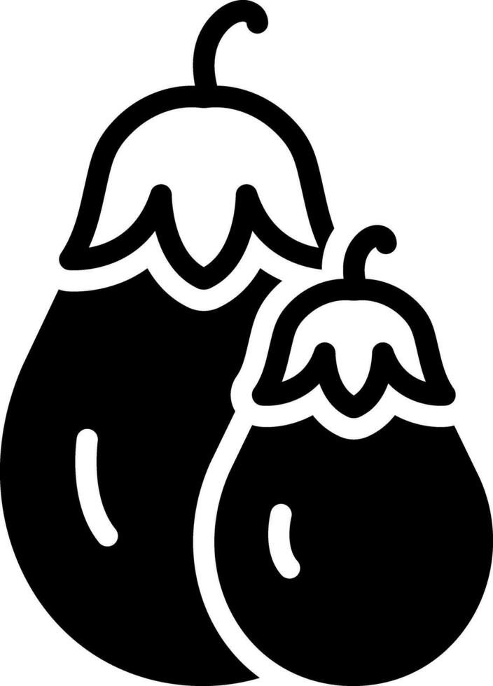 solid icon for eggplant vector