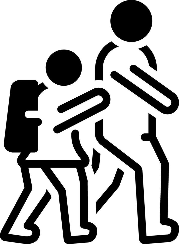 solid icon for go to school vector