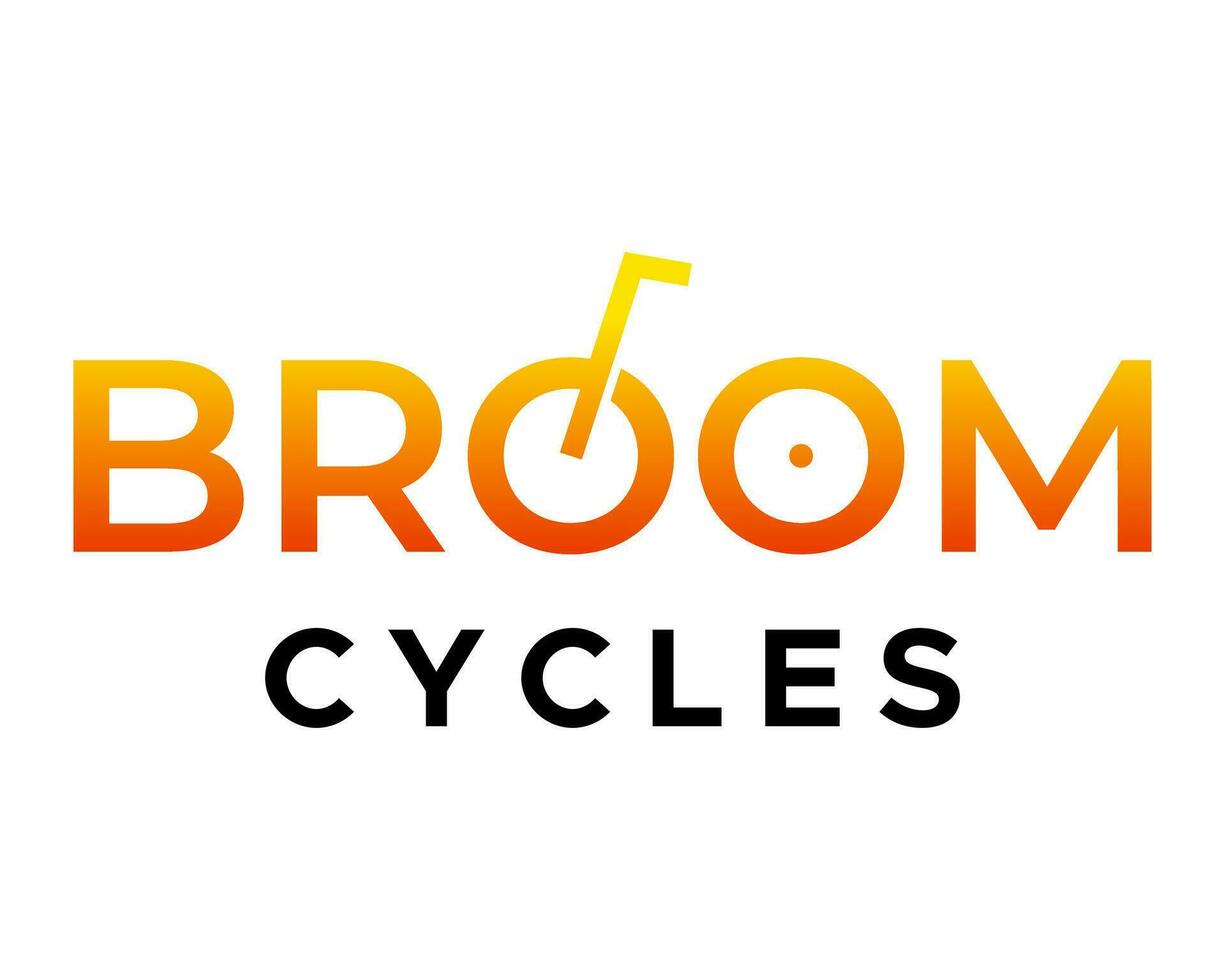 Wordmark letter O monogram bicycle logo design. vector