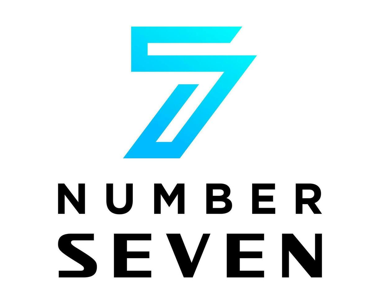 letra s monograma y número Siete logo diseño. vector