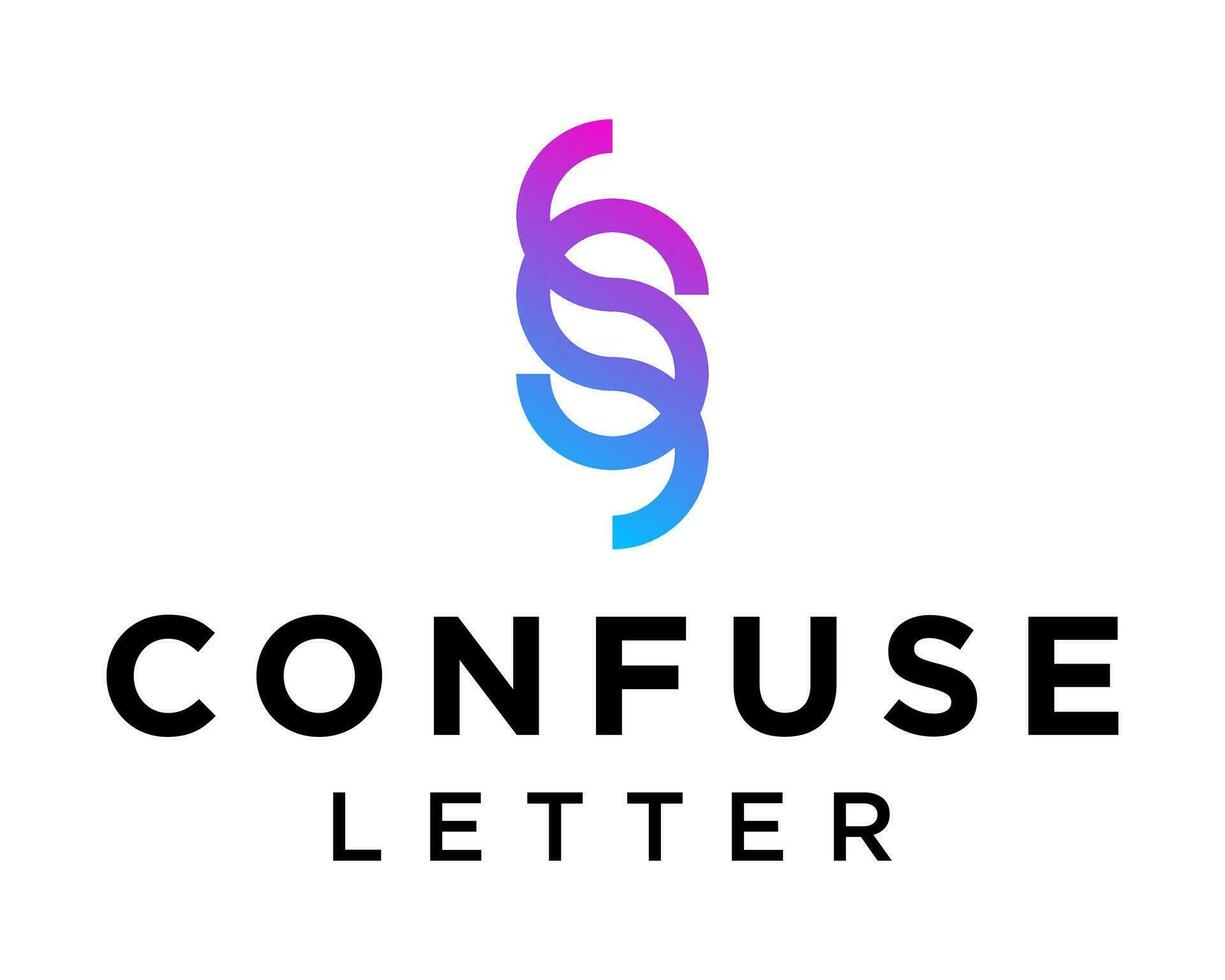 SC letter monogram technology logo design. vector