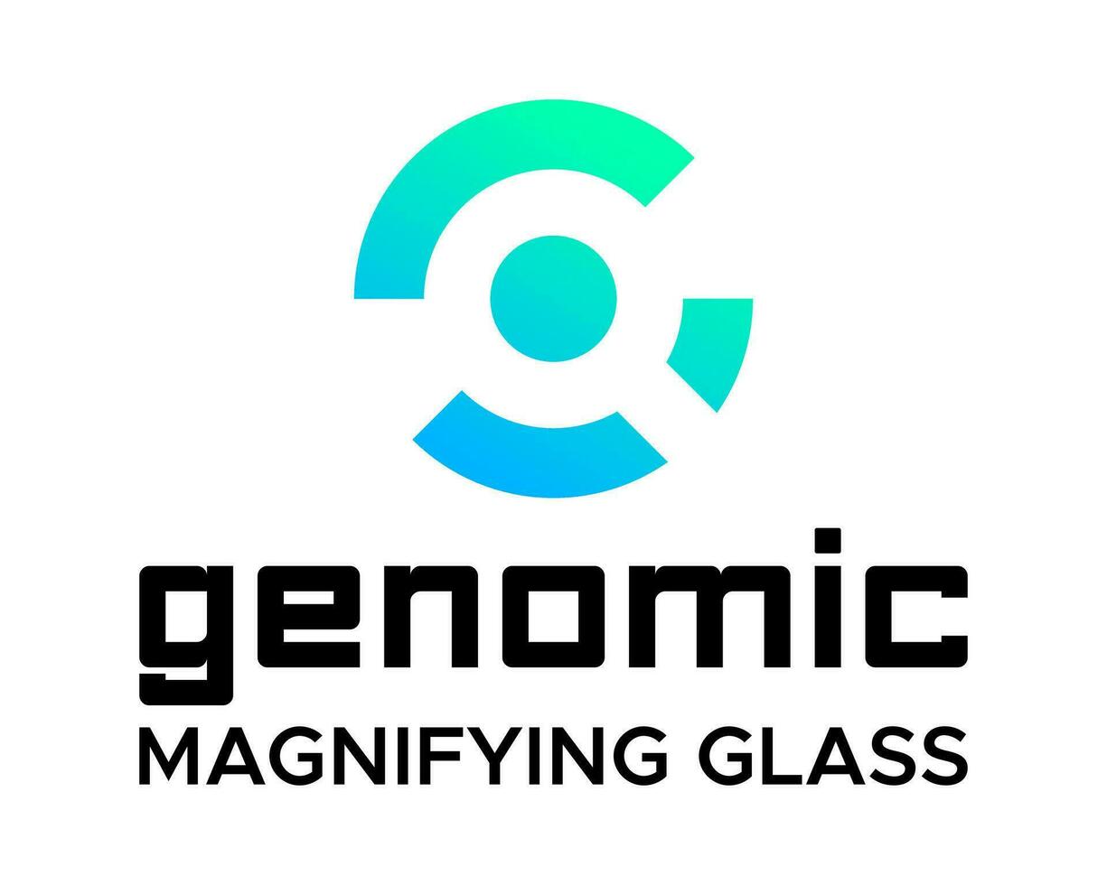 G letter monogram magnifying glass logo design. vector