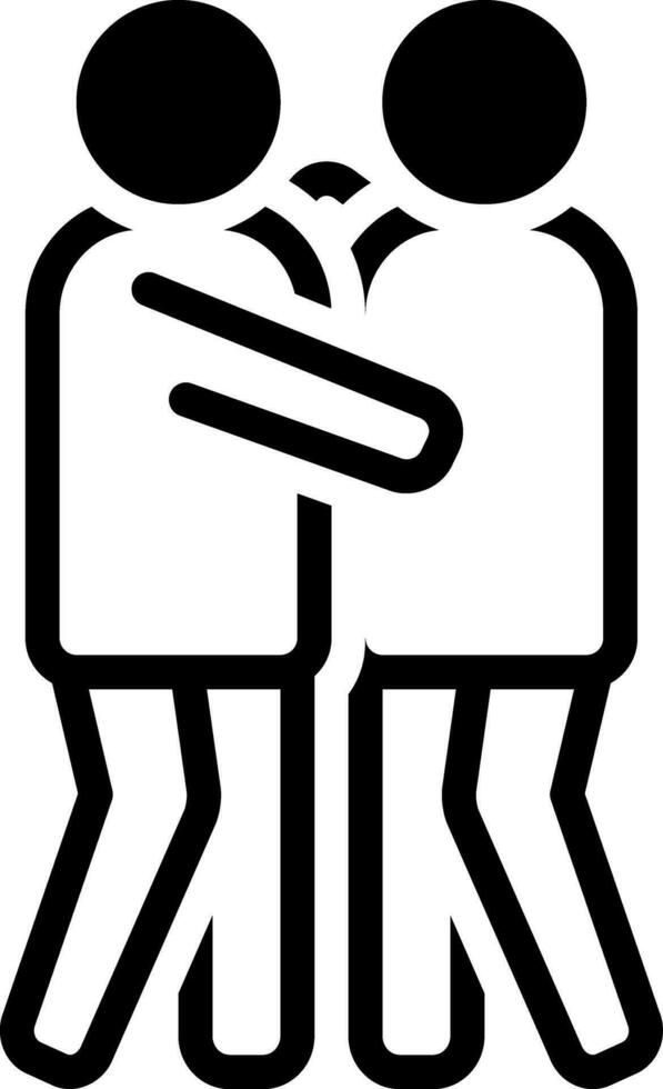 solid icon for hug vector