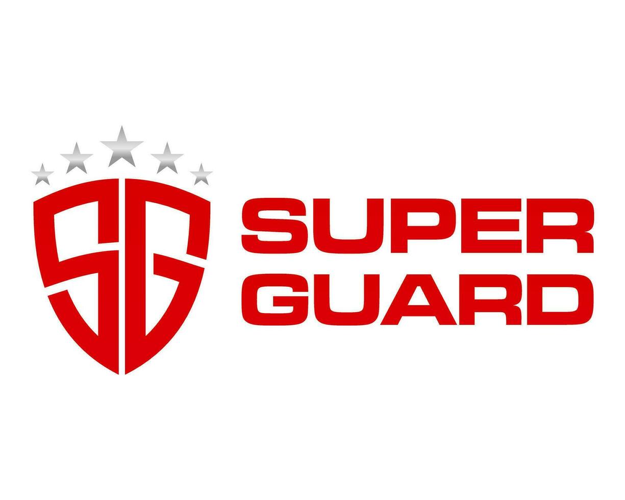 SG letter monogram geometric security logo design. vector