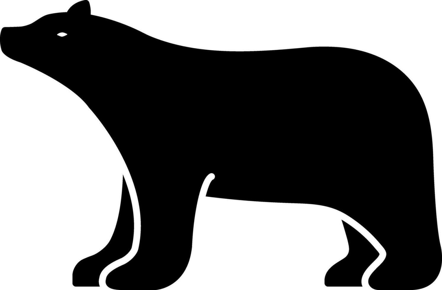 solid icon for bear vector