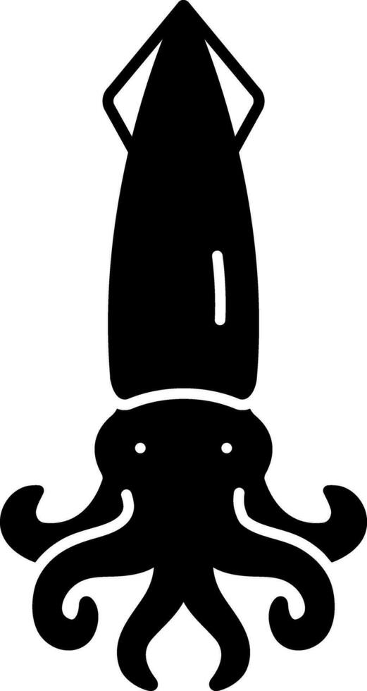 solid icon for squid vector