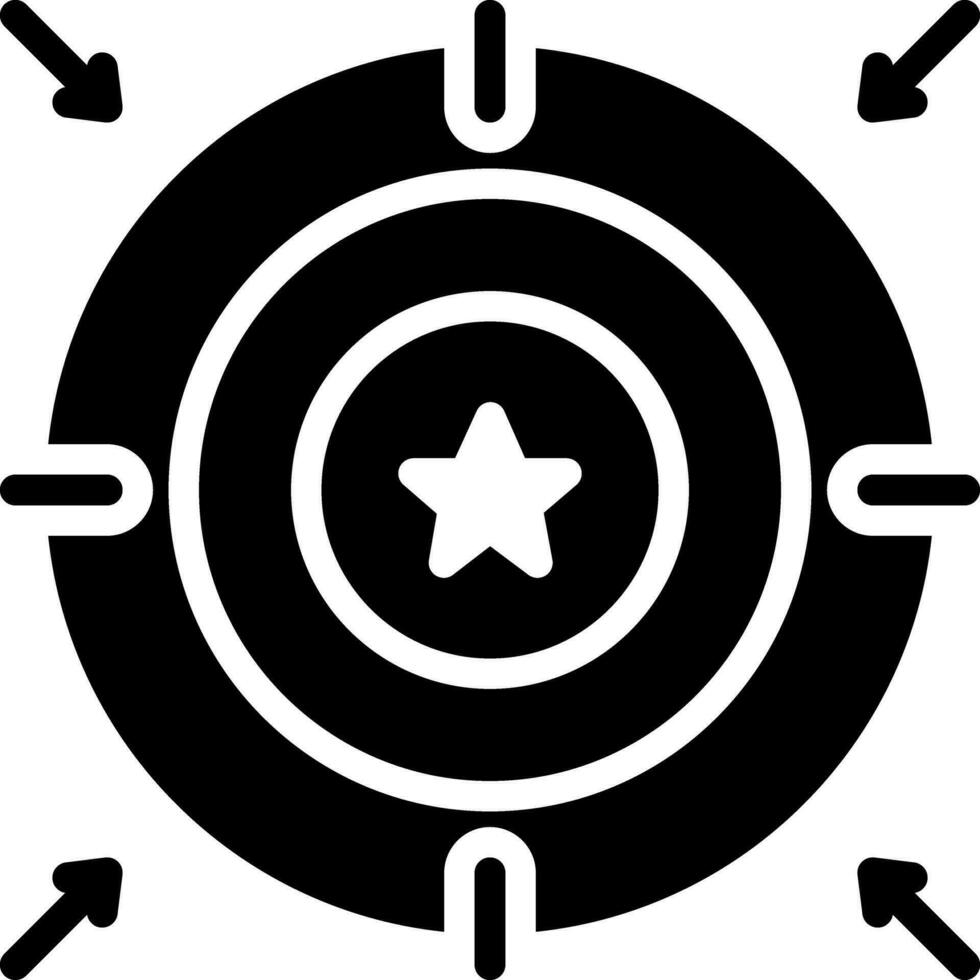 solid icon for aim vector