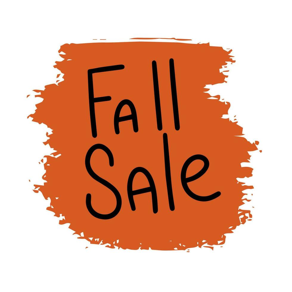 Fall Sale. Handwriting short Autumn phrase. Calligraphy Fall text. Vector illustration.