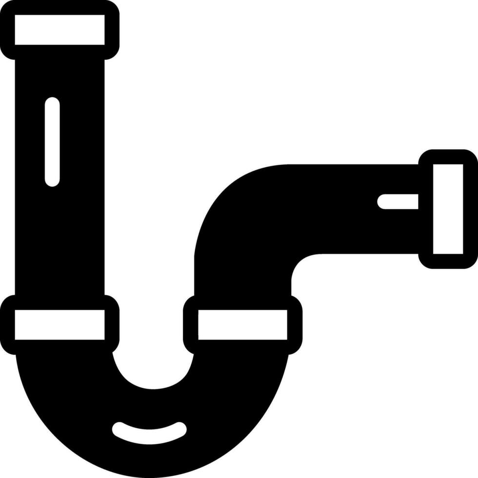 solid icon for pipe vector
