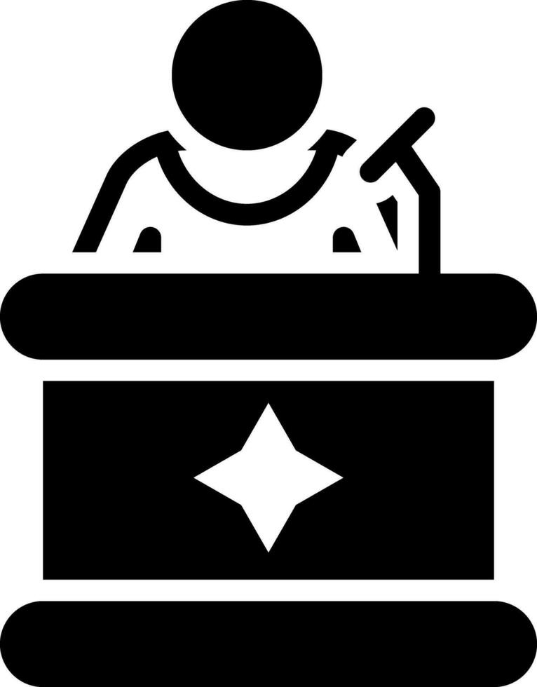 solid icon for spokesman vector