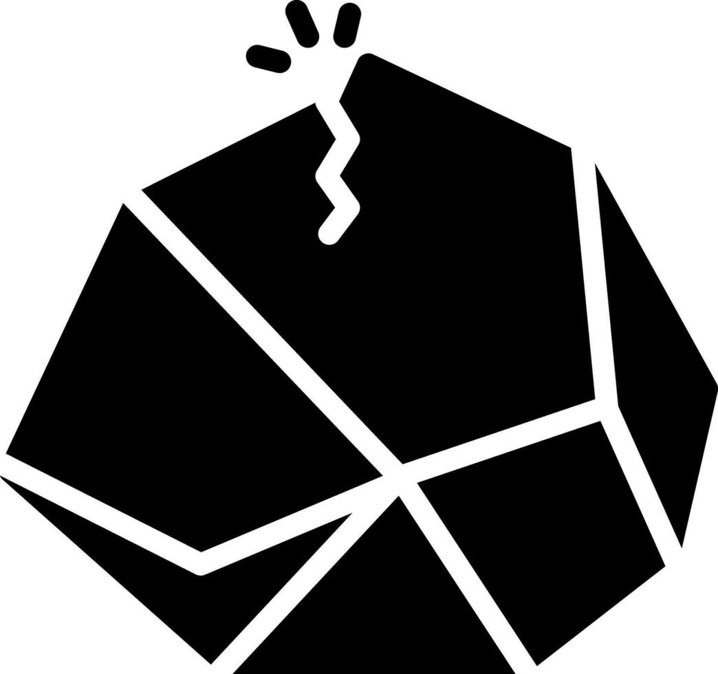 solid icon for stone vector